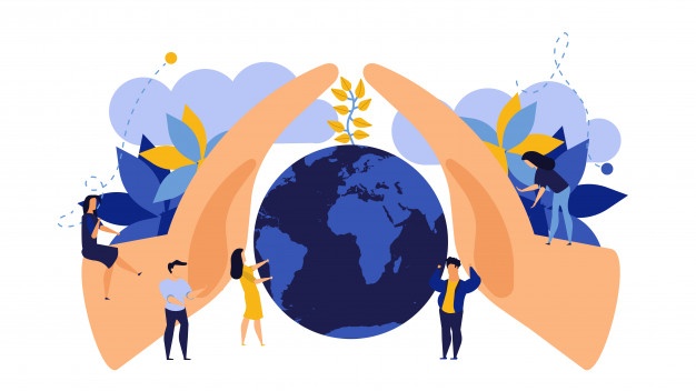 save earth day concept illustration flat design modern people protection environment plant nature 159757 99