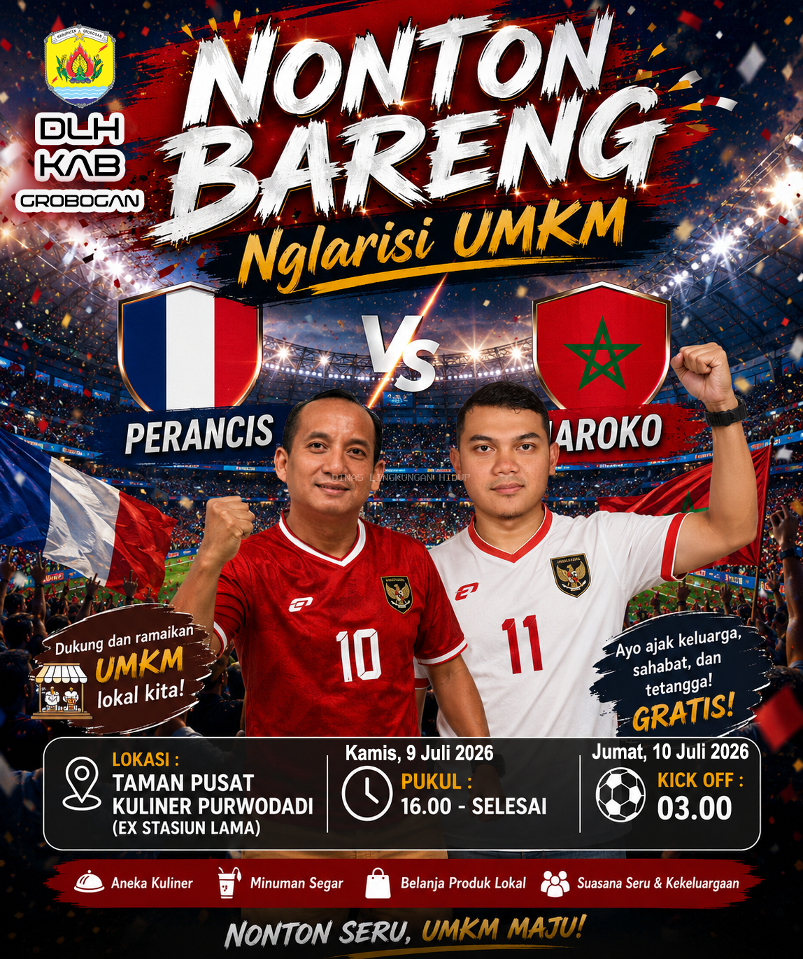 DLH Kabupaten Grobogan Lakukan Pengecekan Venue Nobar Piala Dunia FIFA 2026 untuk Dukung UMKM Lokal